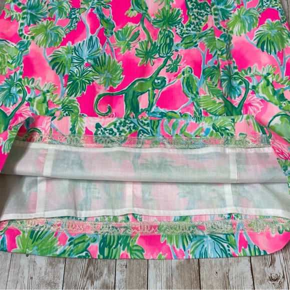 Lilly Pulitzer Sleeveless Summer Resort Party Pink Jungle Animal Print Dress - Picture 9 of 12